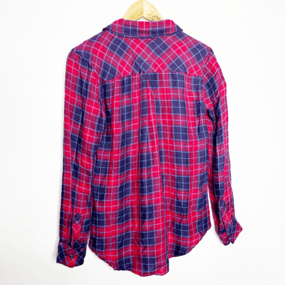 Rails Kendra Plaid Shirt Red Blue Button Down flannel soft womens XS - Picture 5 of 7